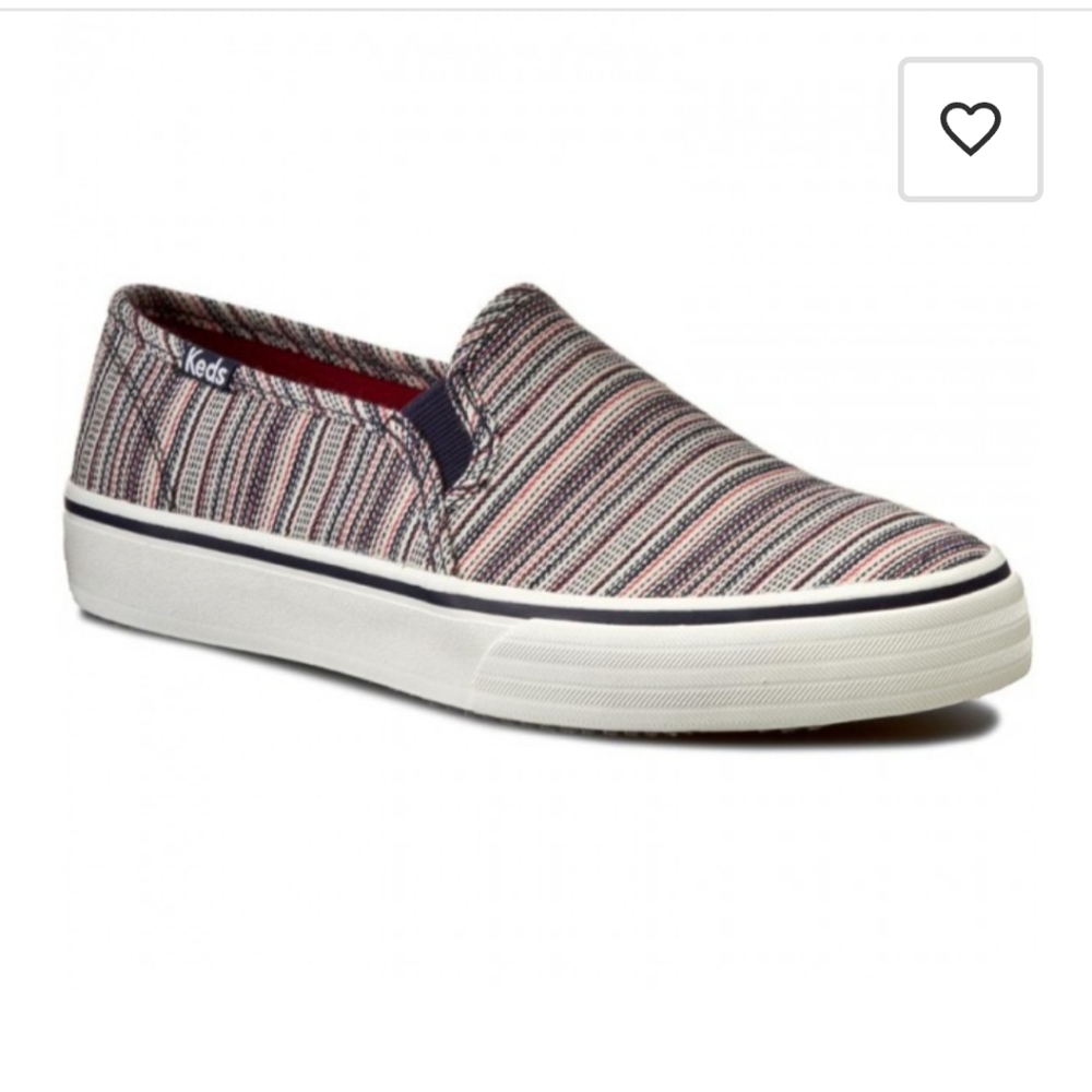 Keds Pimsolls striped slip ons size 8.5 euc